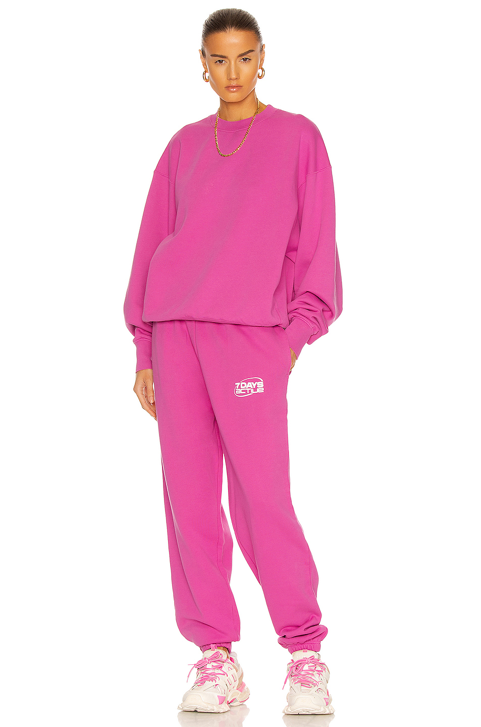 fuchsia pink,fuchsia image 4 of 7 days active monday pants in fuchsia pink