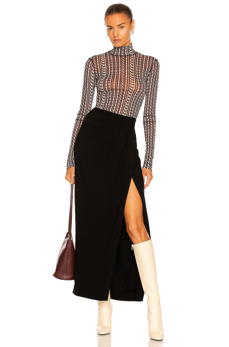 black sable, image 6 of nanushka sable skirt in black