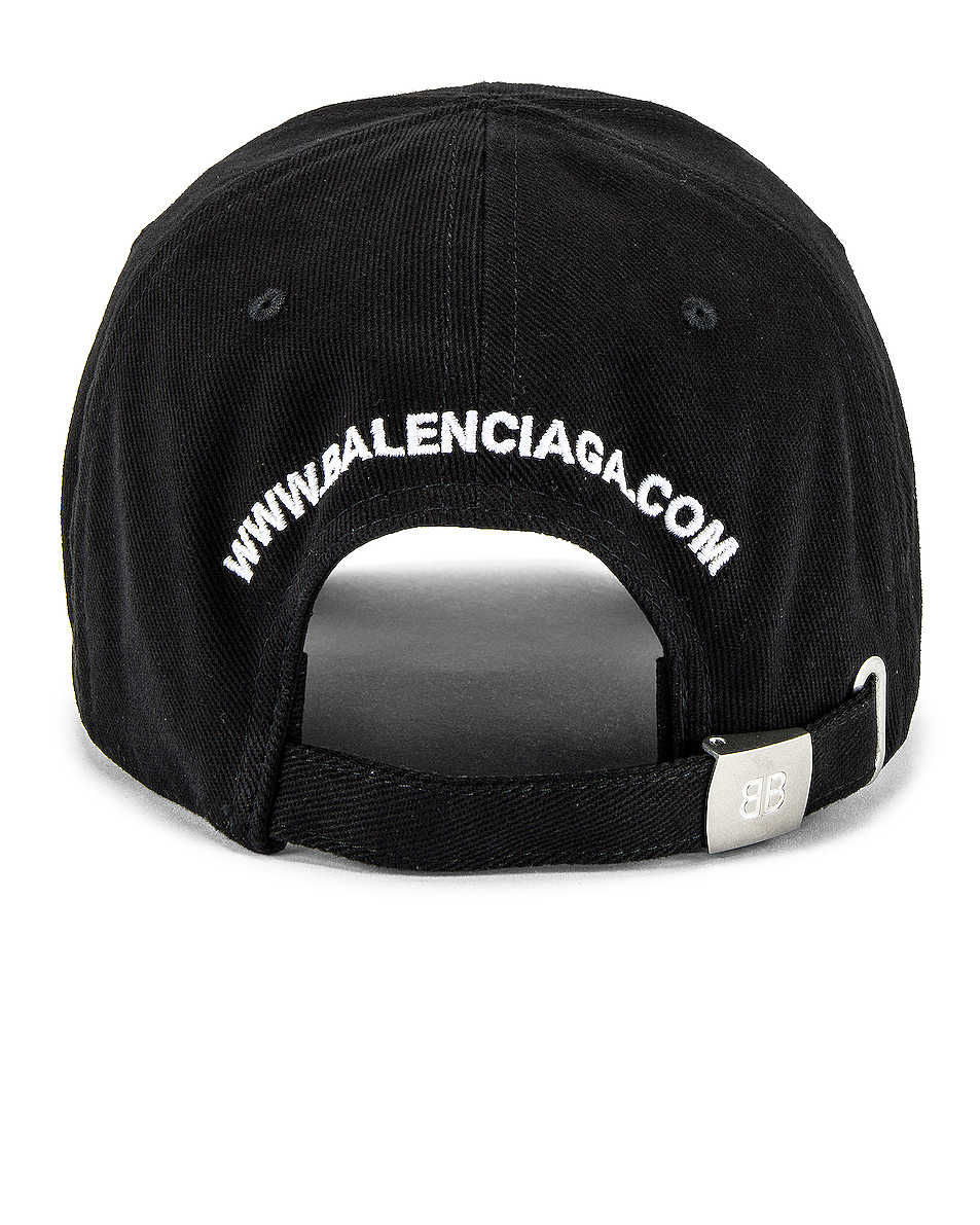 image 4 of balenciaga your logo cap in black
