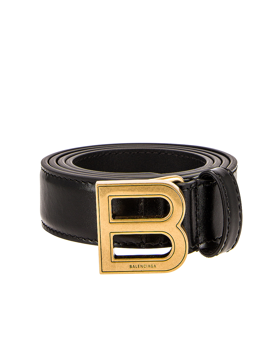 balenciaga hourglass 腰带 – 黑色 | fwrd