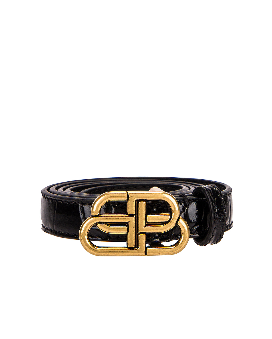 balenciaga bb super 腰带 – 黑色 | fwrd