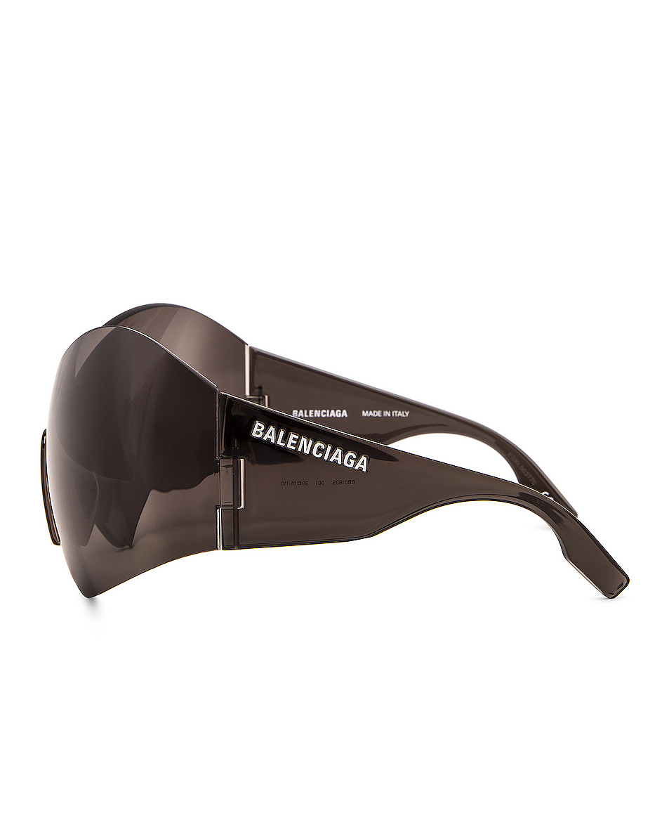 image 3 of balenciaga mask sunglasses in solid grey