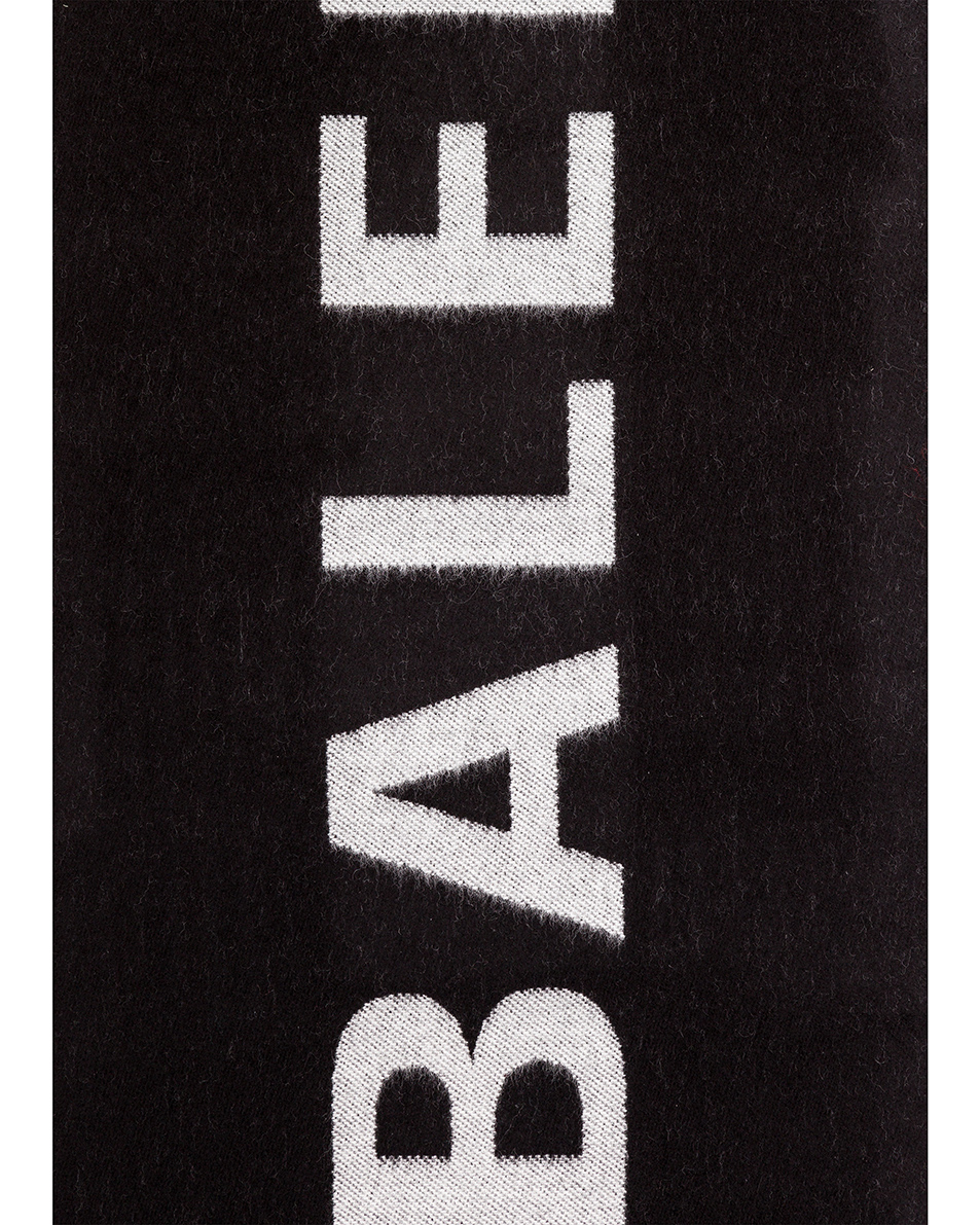 balenciaga 商标围巾 – black & white | fwrd