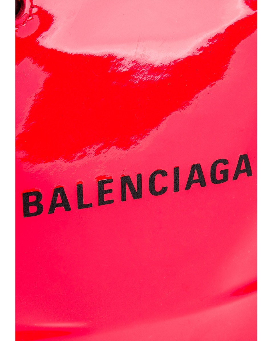 image 8 of balenciaga xxs shopping tote bag in bright red