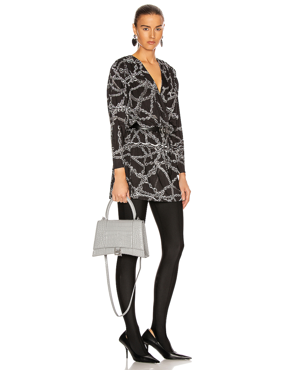 image 2 of balenciaga medium hourglass top handle bag in