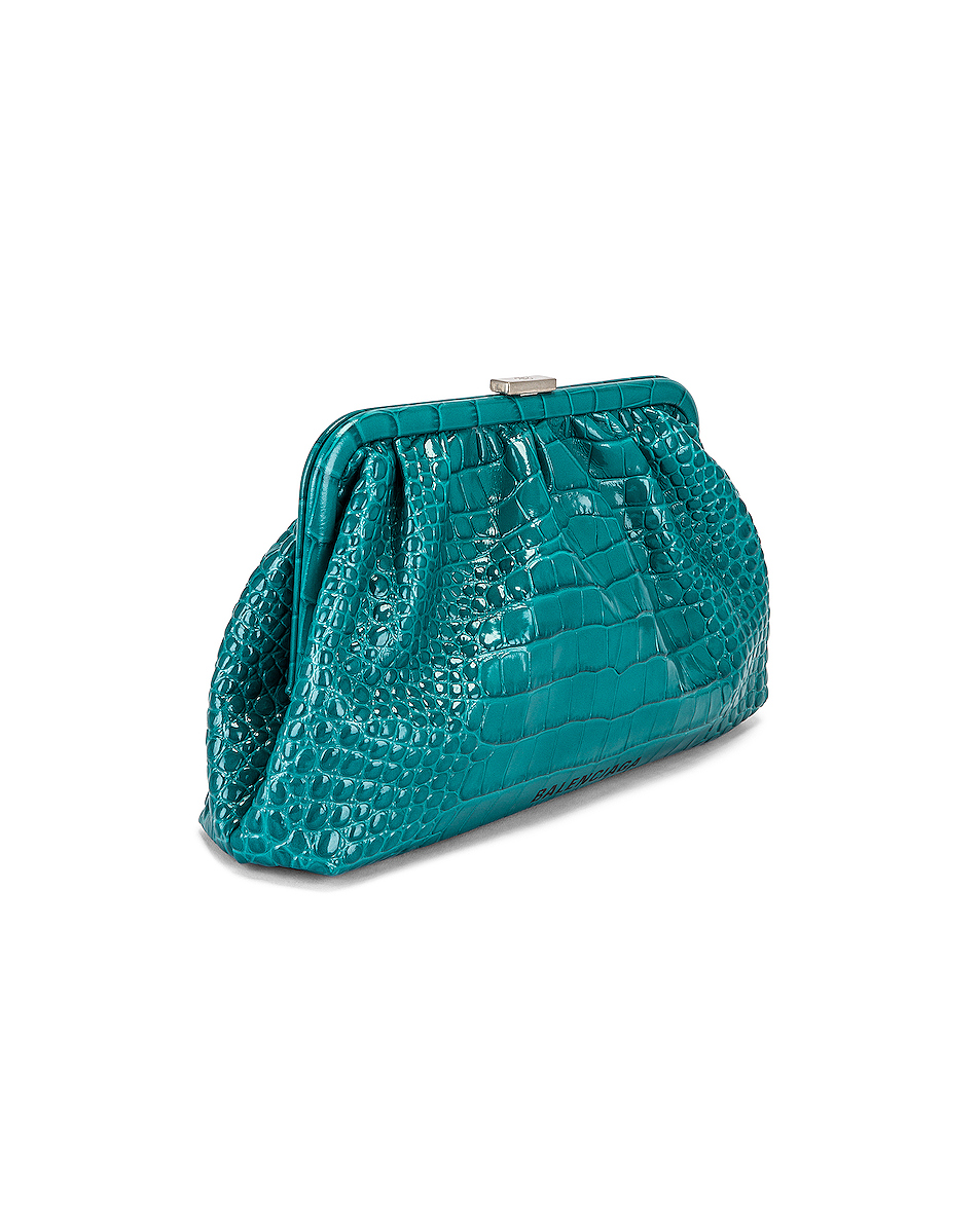 image 4 of balenciaga cloud crossbody bag in dark turquoise