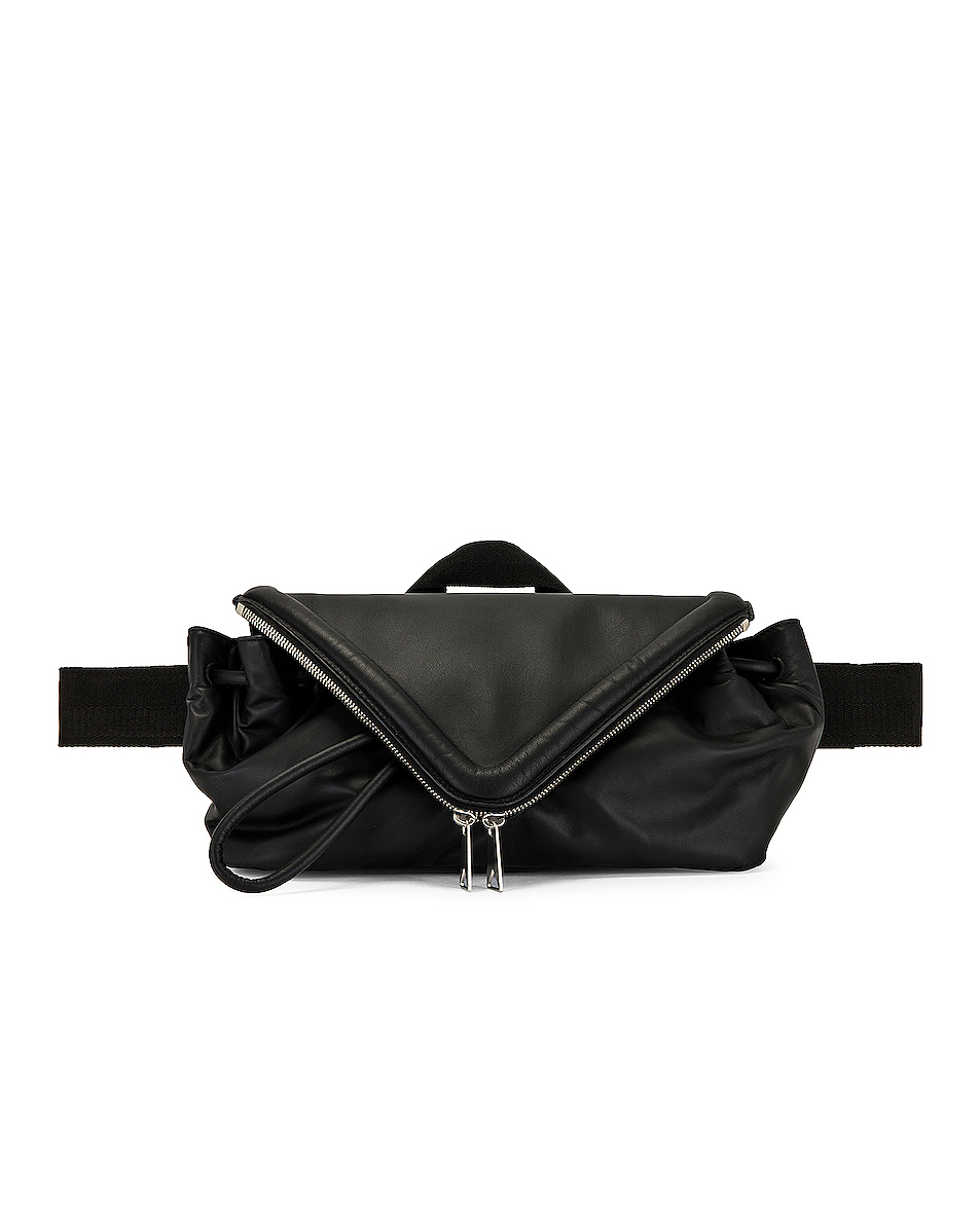 image 2 of bottega veneta beak triangle flap bag in black &