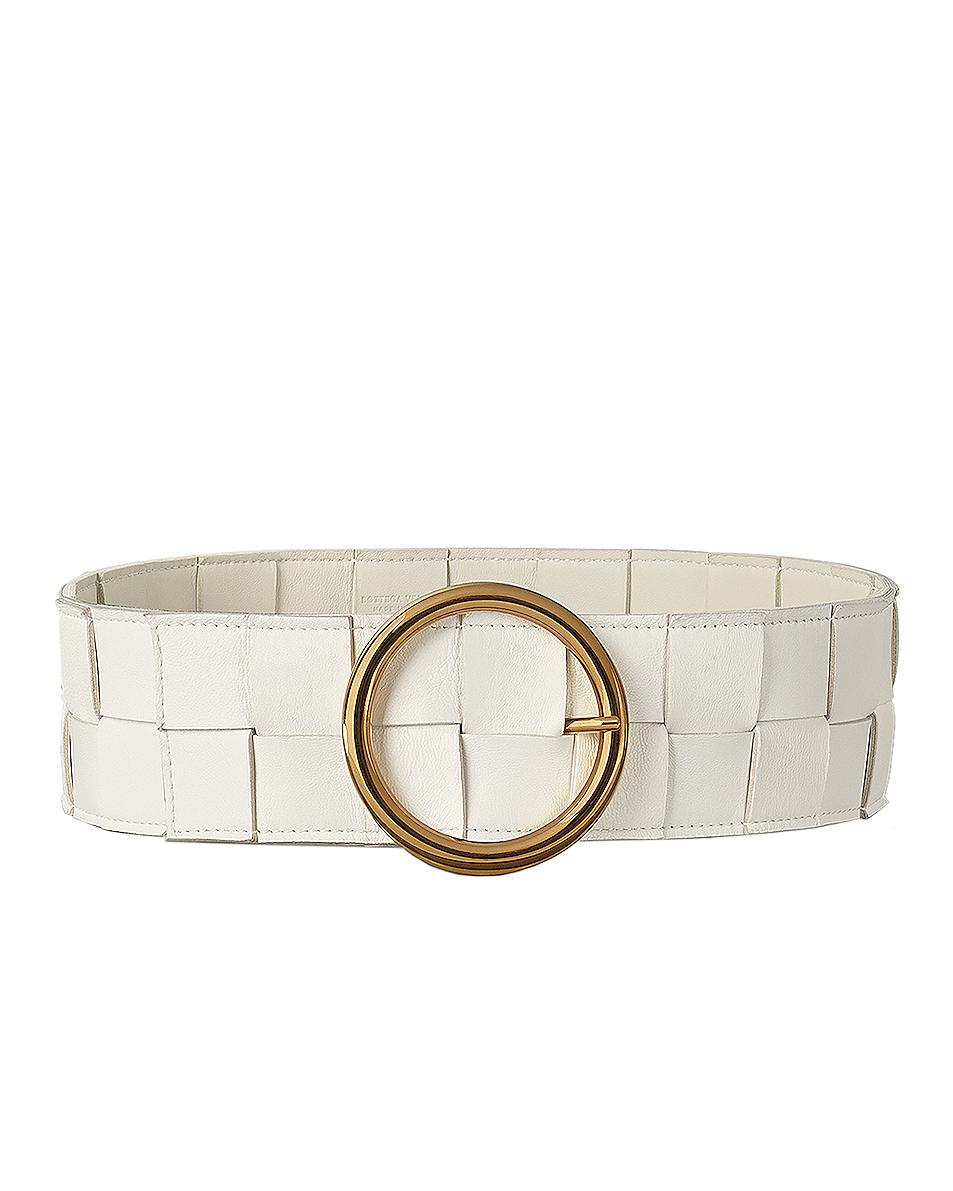 image 1 of bottega veneta leather woven belt in