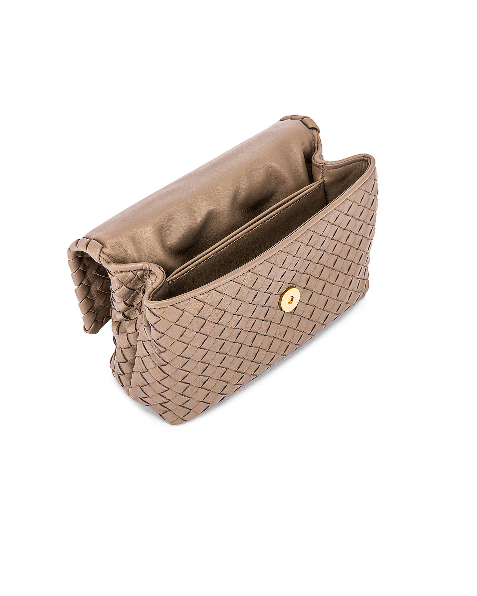 image 5 of bottega veneta woven shoulder bag in limestone & gold