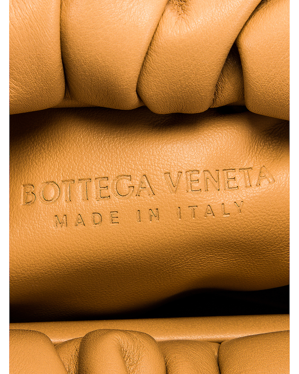 image 6 of bottega veneta small shoulder bag in almond & gold