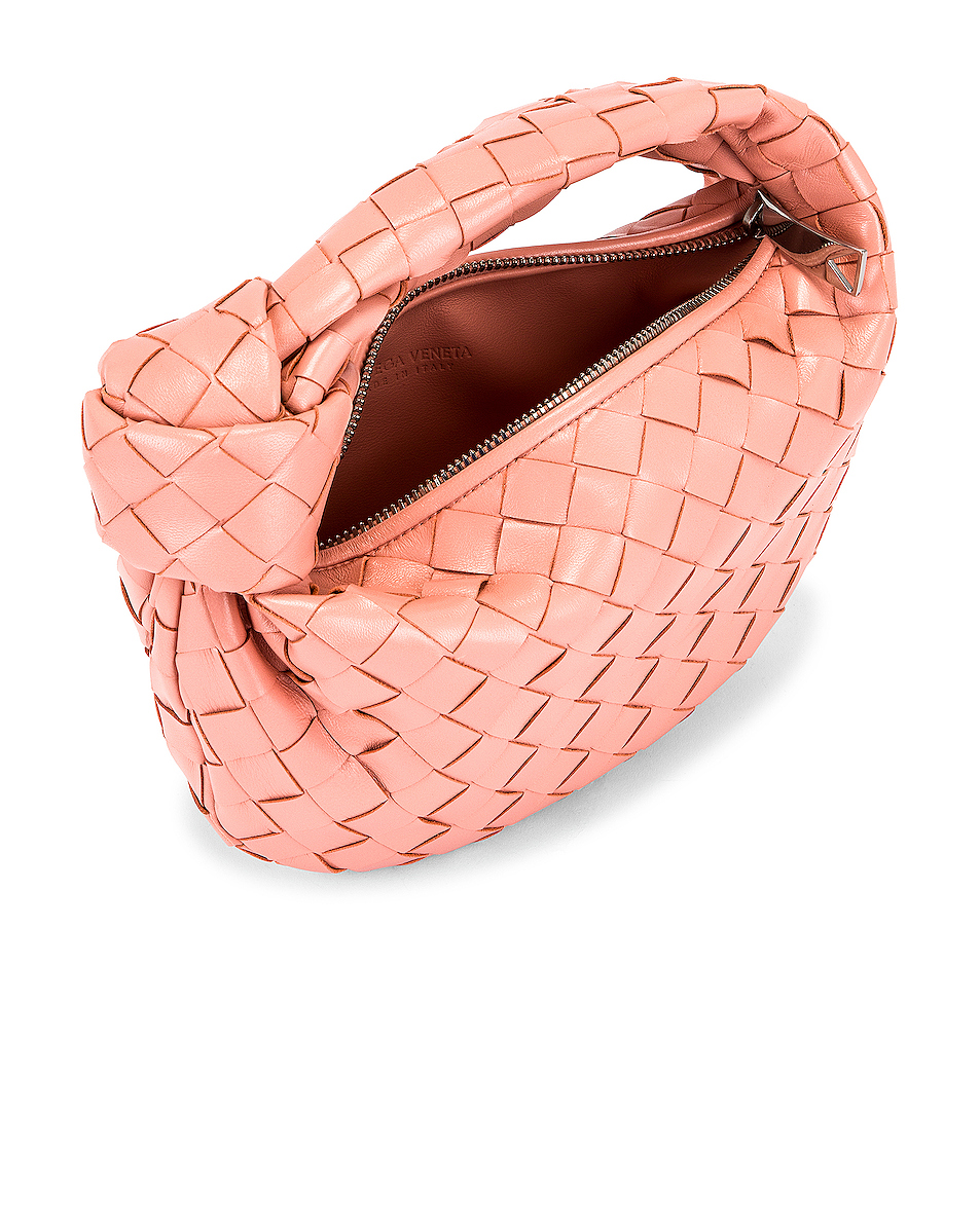 image 5 of bottega veneta mini jodie bag in peachy & silver