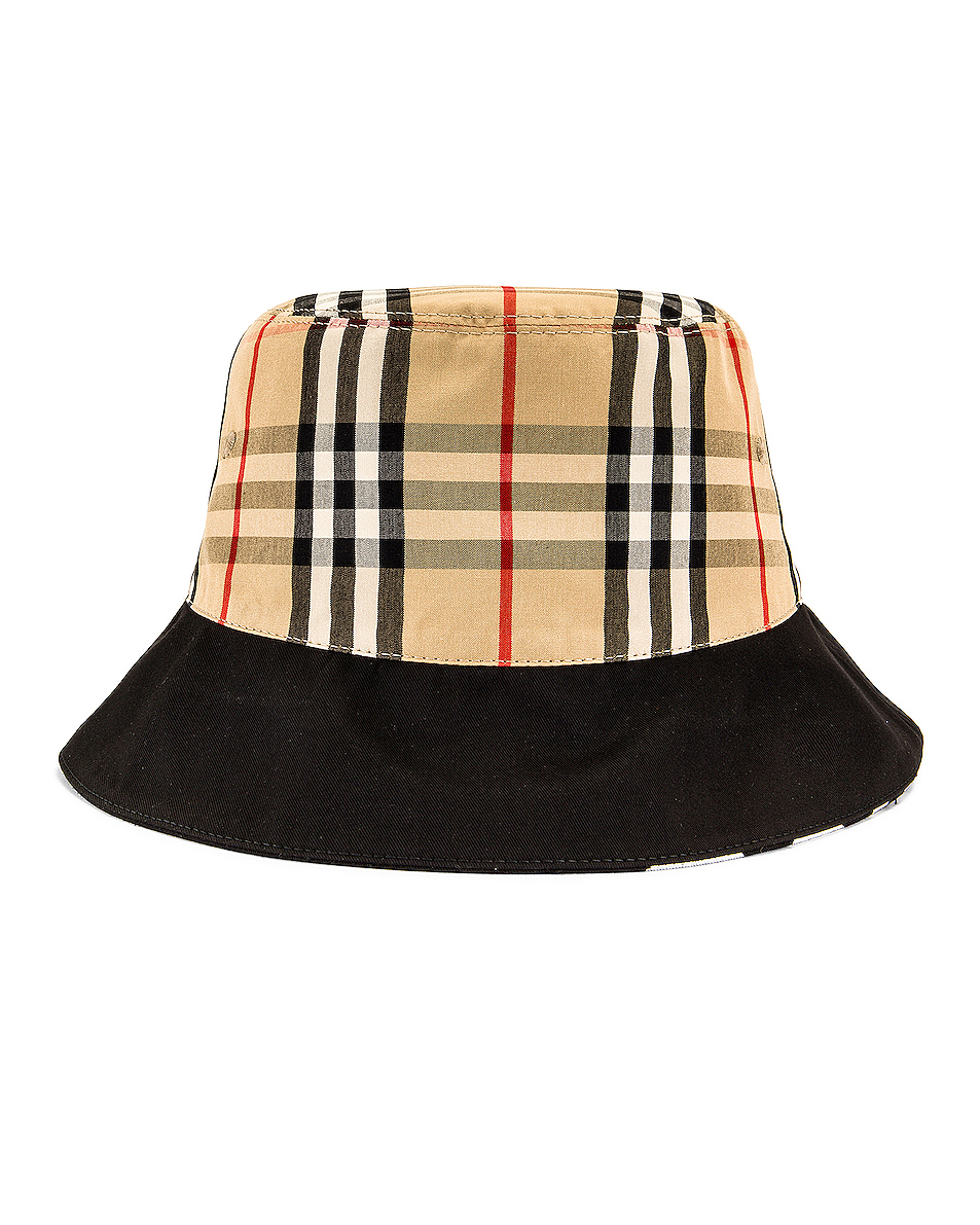 image 5 of burberry bucket hat in black