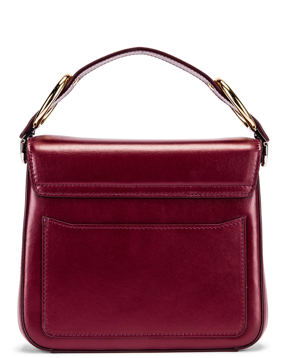 image 3 of chloe small c box bag in burnt mahogany