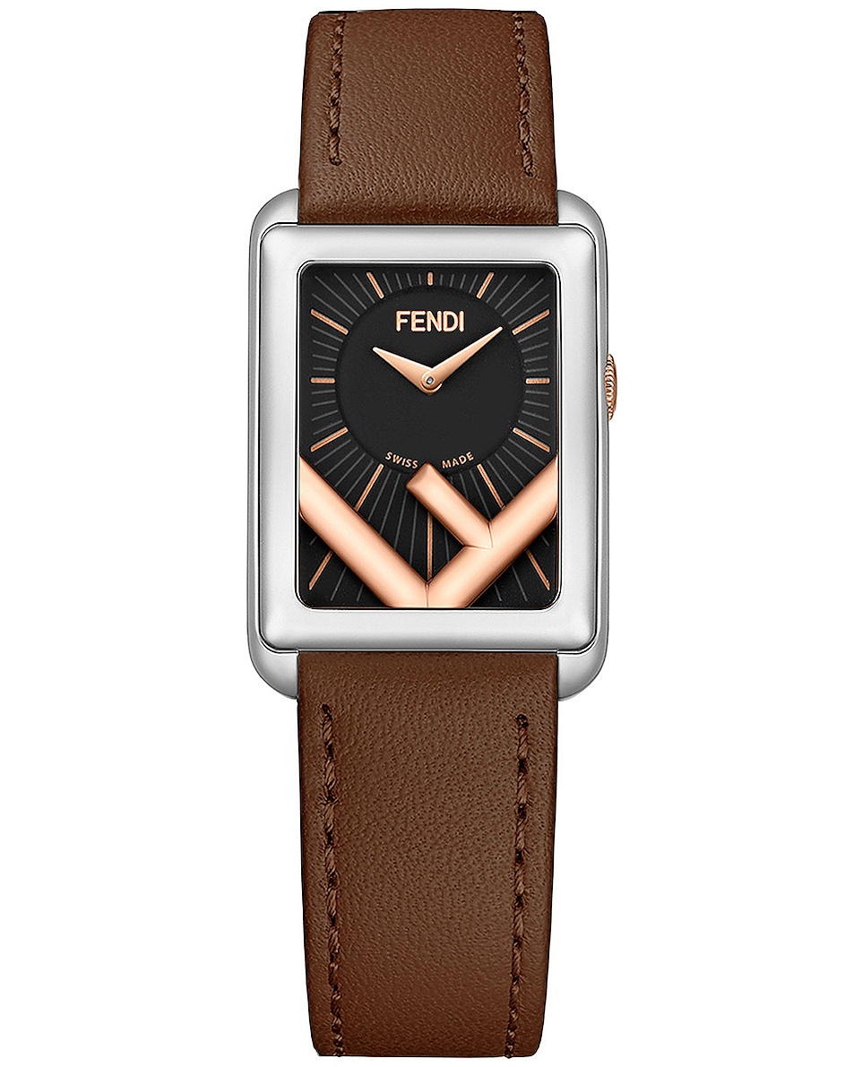 fendi 手表 – stainless steel & brown | fwrd