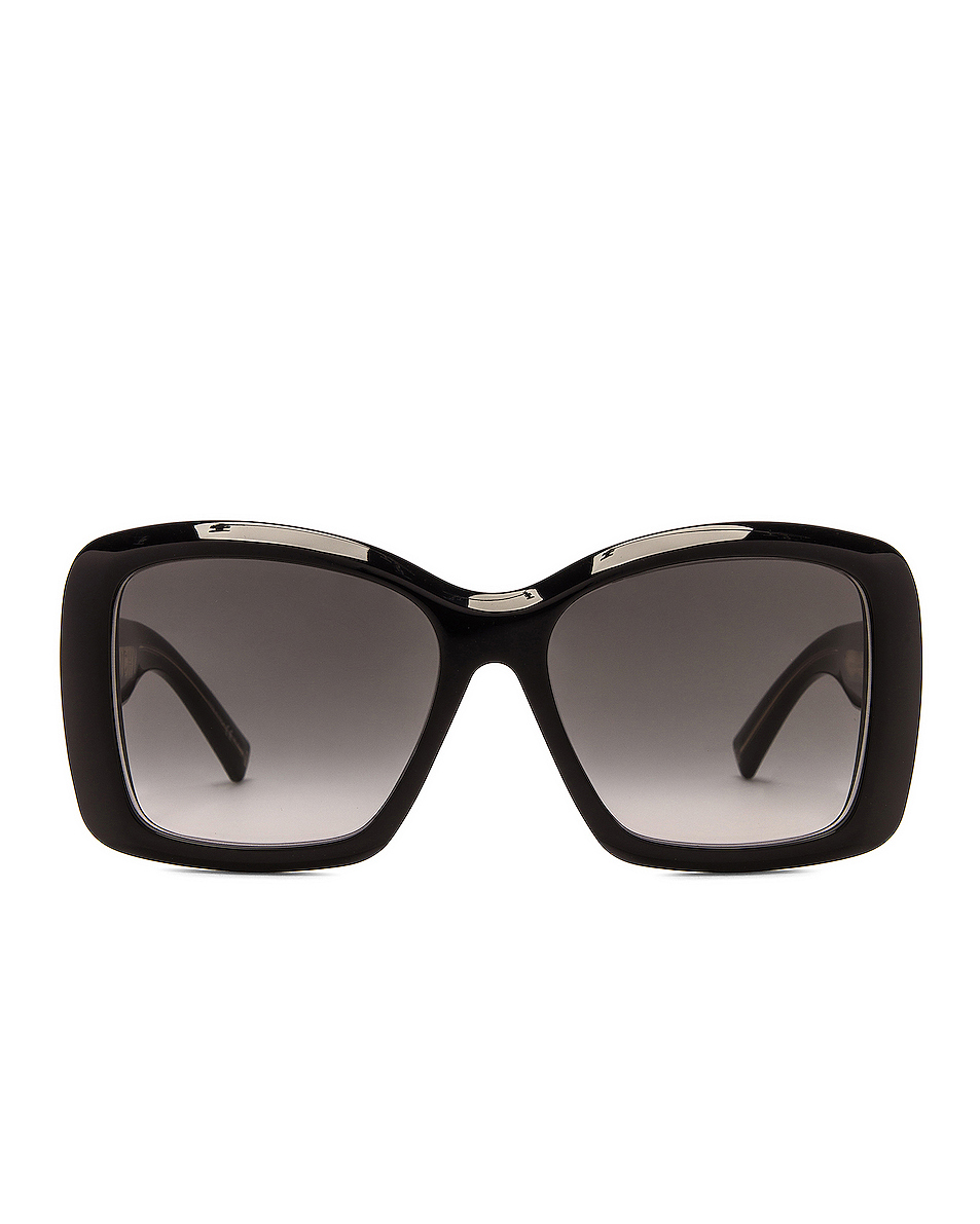image 1 of givenchy square sunglasses in black