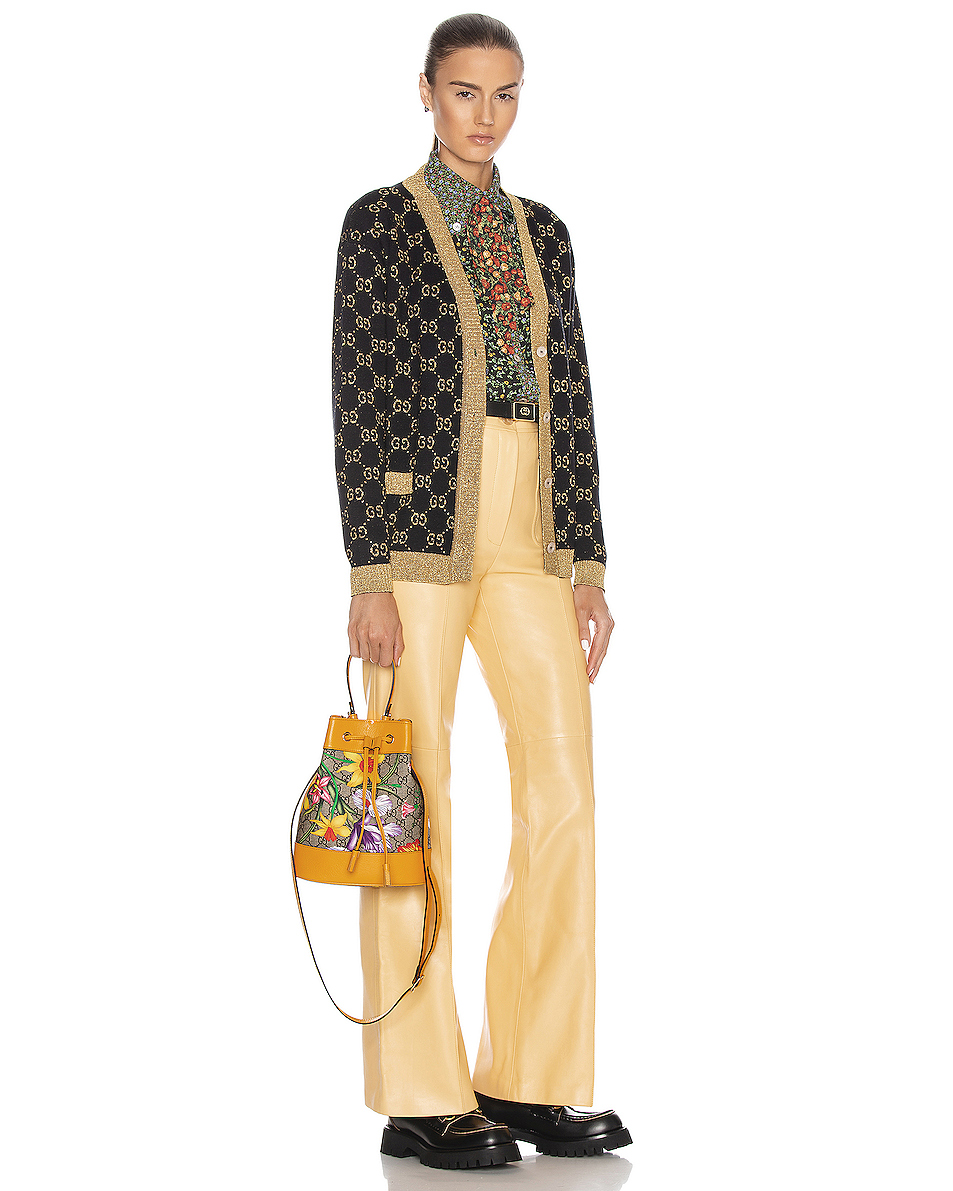 image 2 of gucci ophidia supreme gg flora shoulder bag in beige