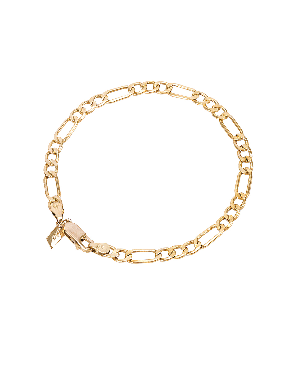image 3 of loren stewart xl figaro chain bracelet in yellow gold