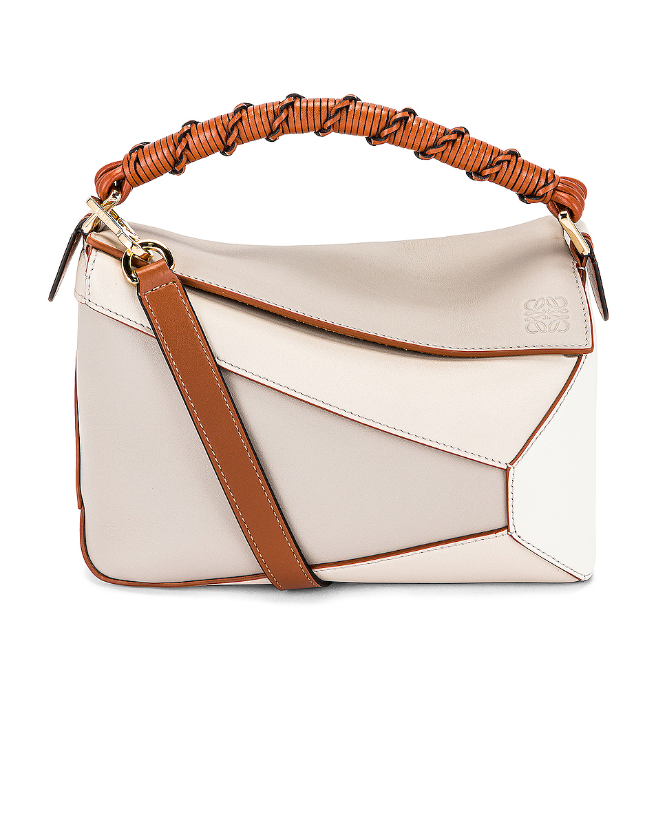 image 1 of loewe paulas ibiza puzzle edge small bag in ghost &