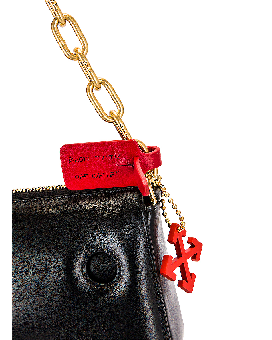 image 7 of off-white burrow zipped pouch bag in black