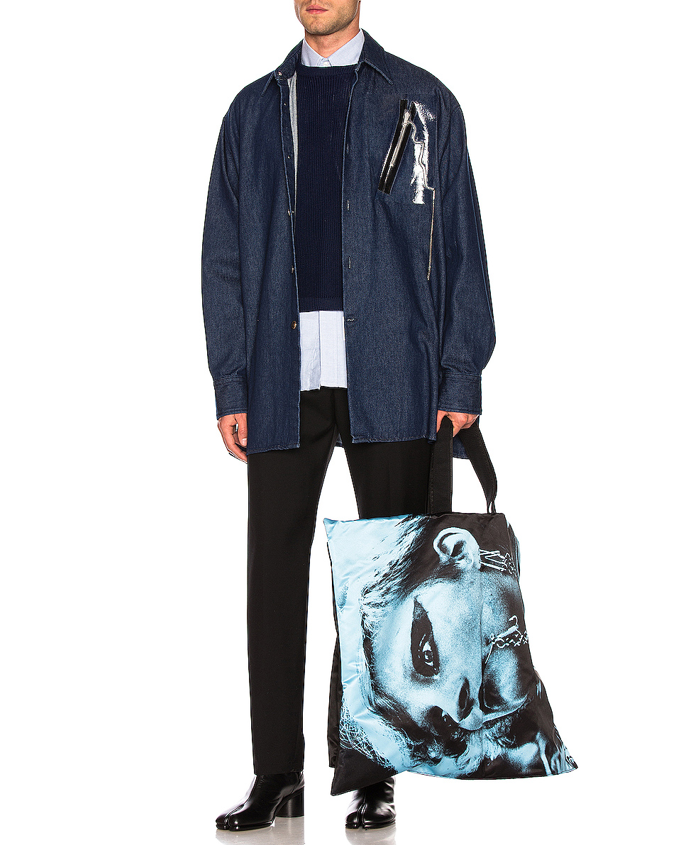 image 2 of raf simons eastpak poster tote in black
