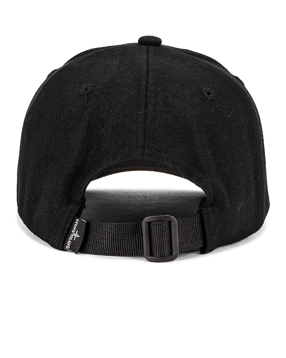 image 4 of stone island hat in black
