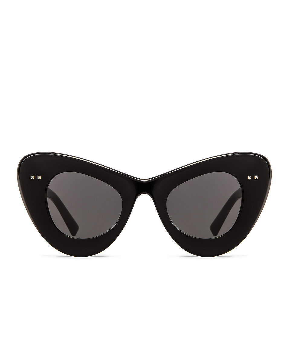 image 1 of valentino garavani vlogo cat eye sunglasses in black