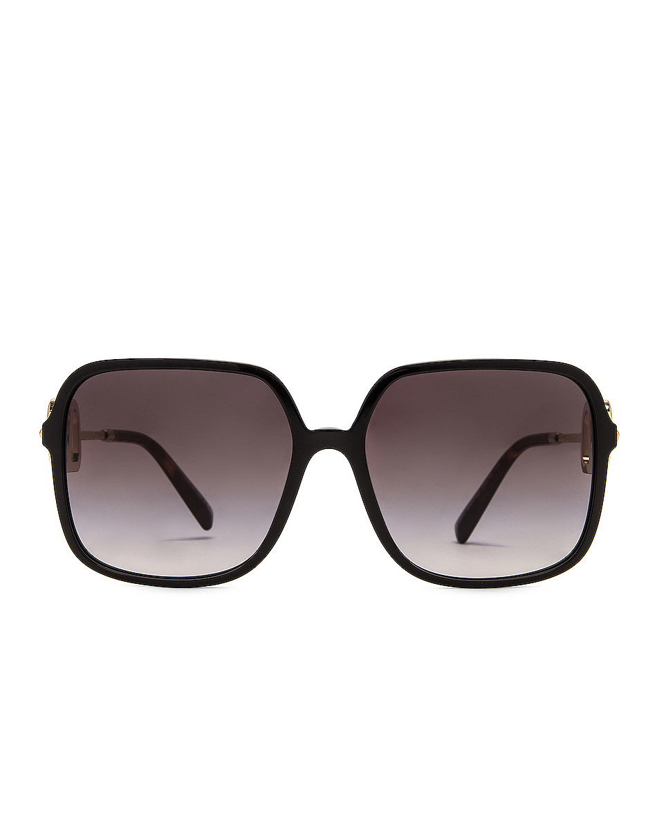 image 1 of valentino garavani vlogo square sunglasses in black