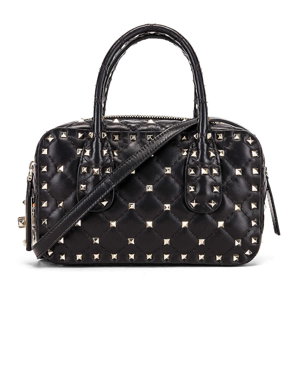 valentino garavani rockstud 帆布包 – 黑色 | fwrd