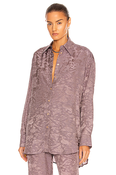 acne studios palomi 阔脚长裤 – mauve purple | fwrd