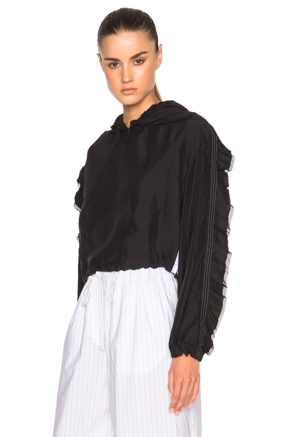 图象2 3.1 phillip lim flare sleeve anorak jacket – black