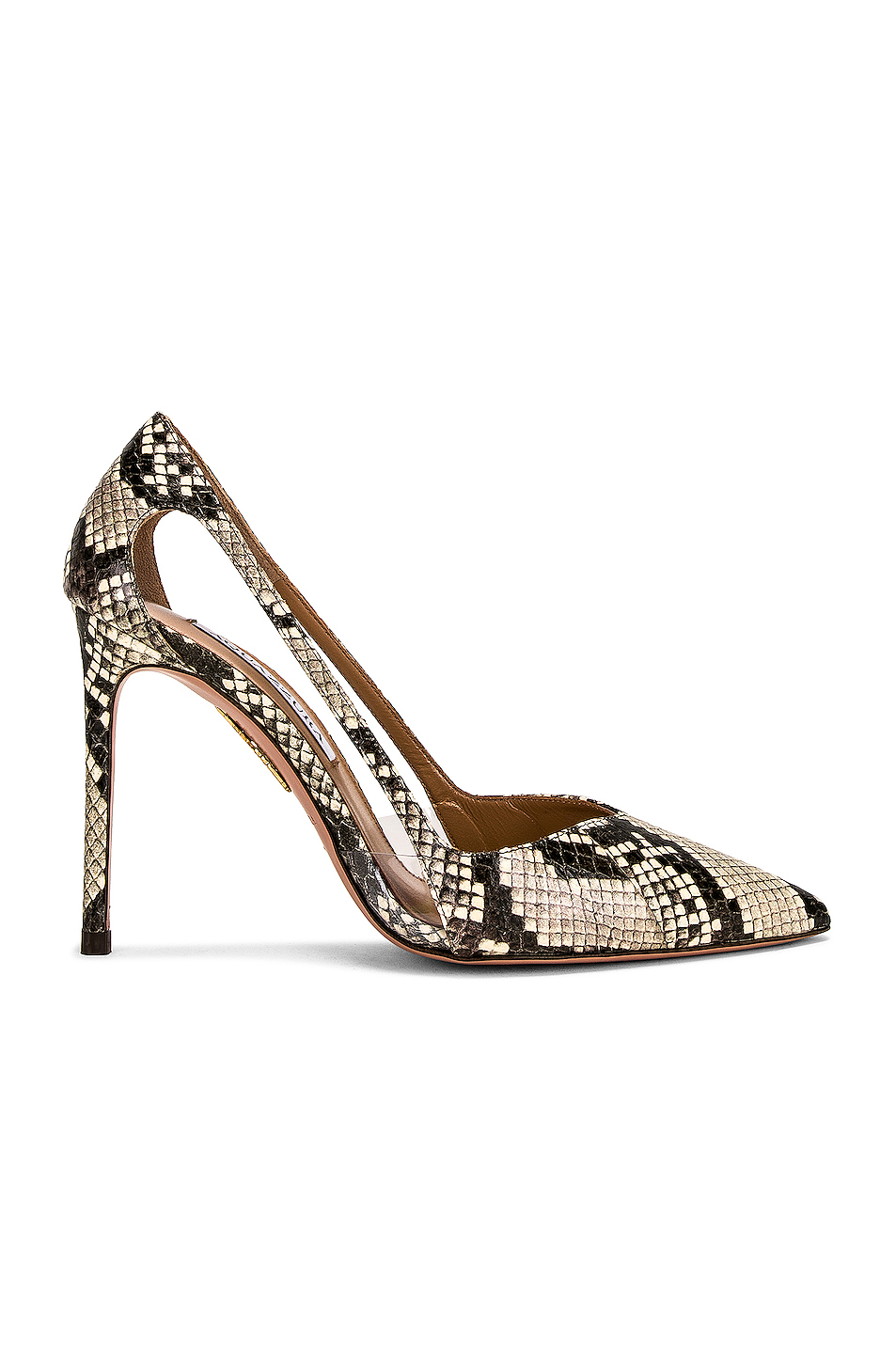 image 1 of aquazzura paris nights 105 pump in shiny roccia