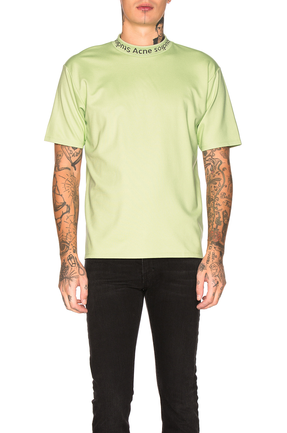 image 1 of acne studios navid tee in pale green