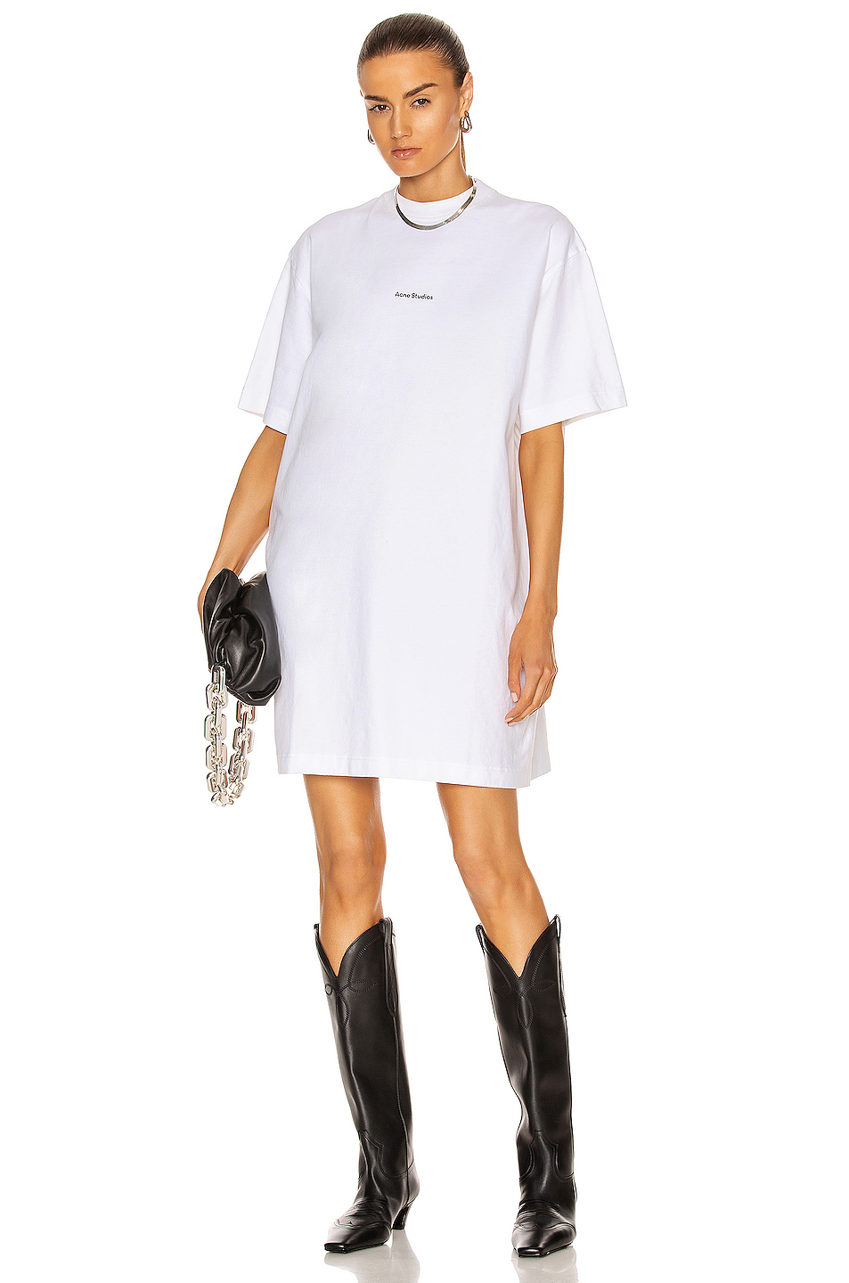 acne studios t恤 – optic white | fwrd