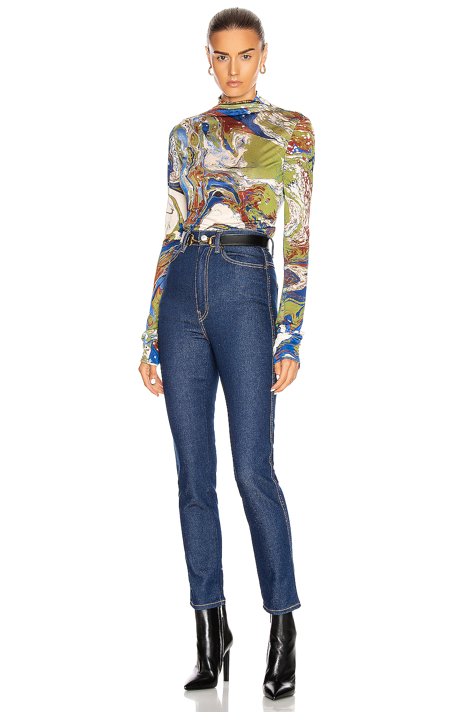 image 4 of acne studios 1994 skinny in indigo blue