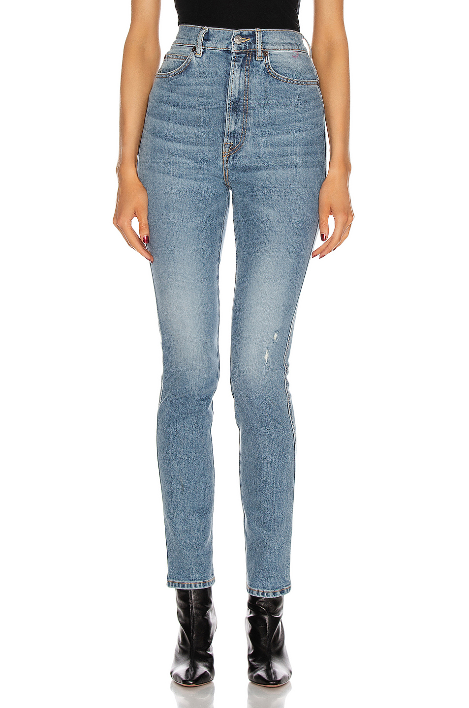 acne studios 1994 紧身裤 – mid blue | fwrd