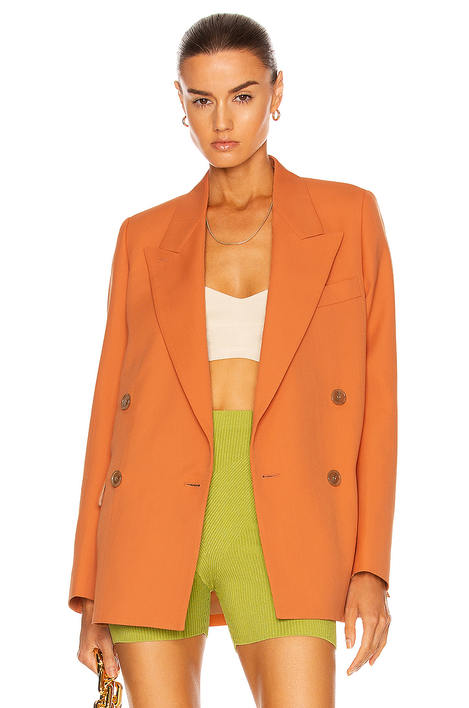image 1 of acne studios janny blazer in salmon pink