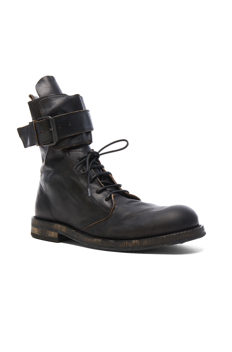 图象1 ann demeulemeester leather boots – black