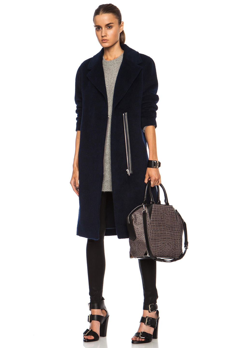 图象6 alexander wang embossed croc emile prisma bag – oyster