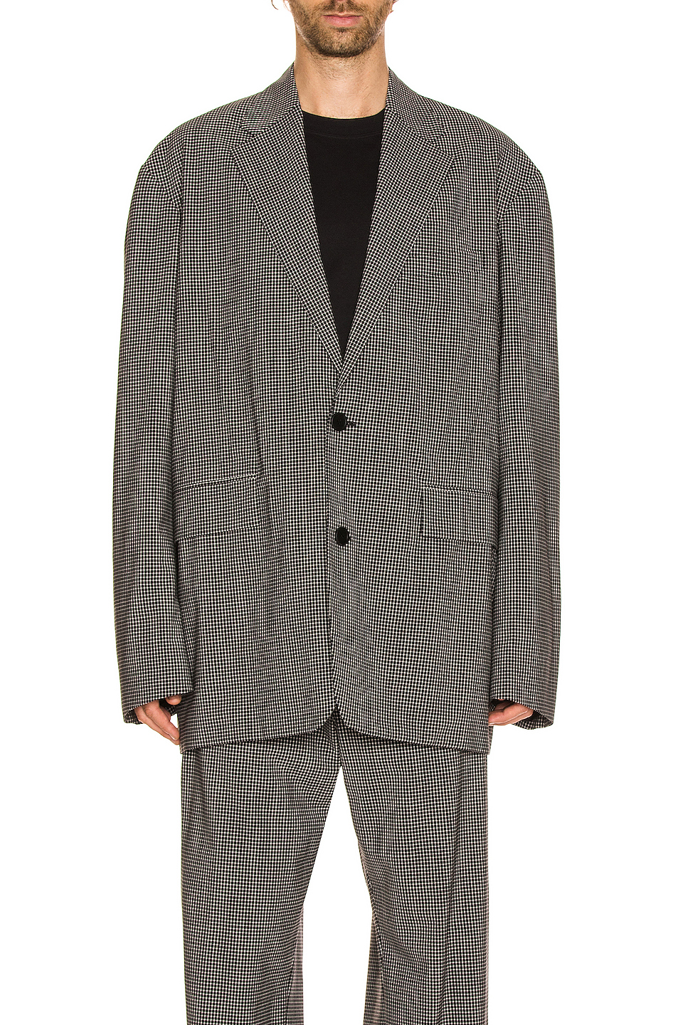 balenciaga sb boxy 西装外套 – black & white | fwrd