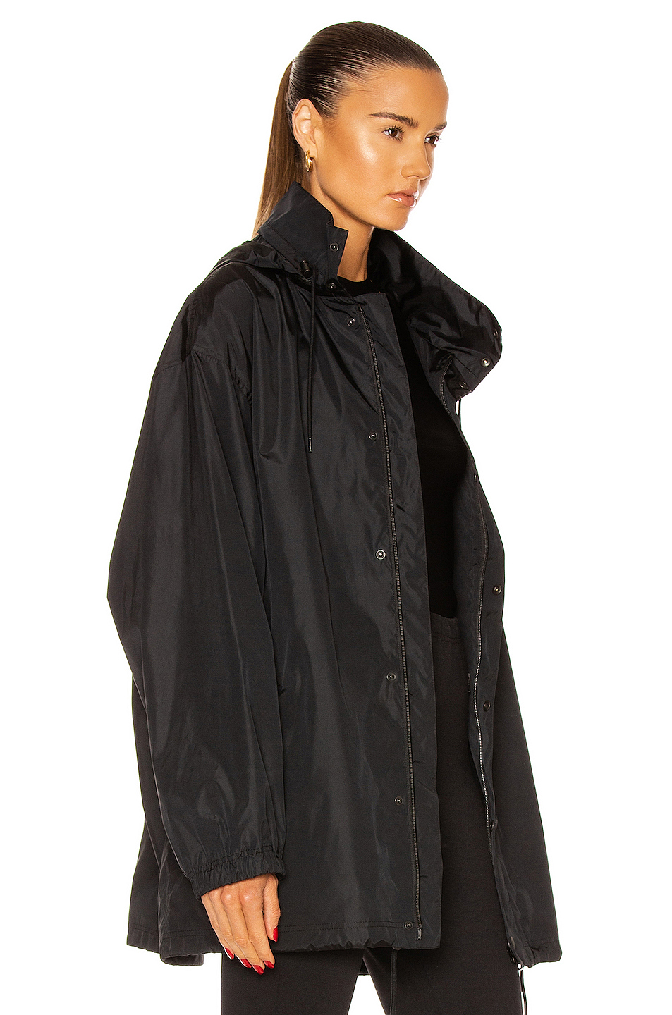 image 4 of balenciaga rain jacket in black