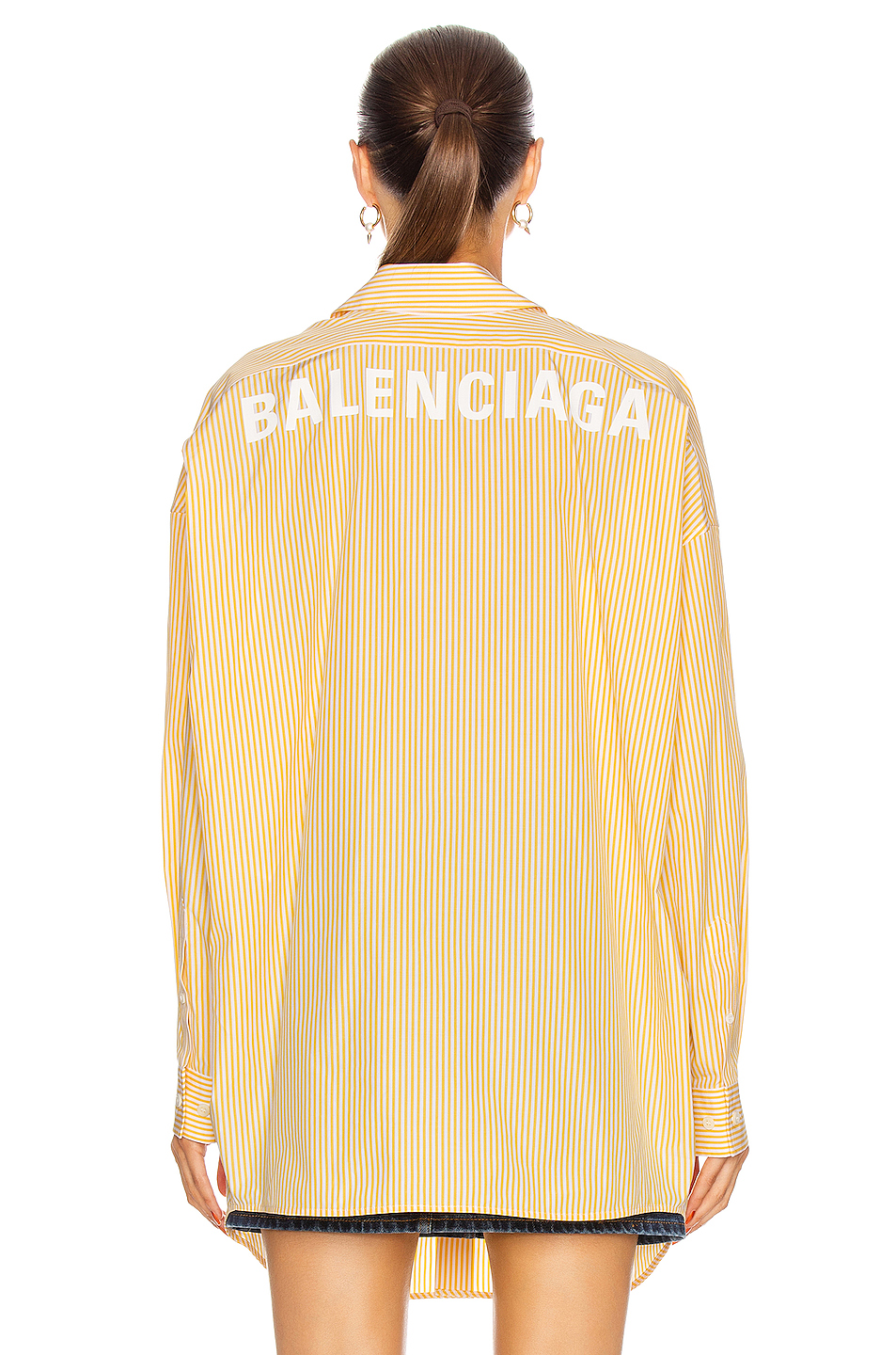 balenciaga 衬衫 – yellow & white | fwrd
