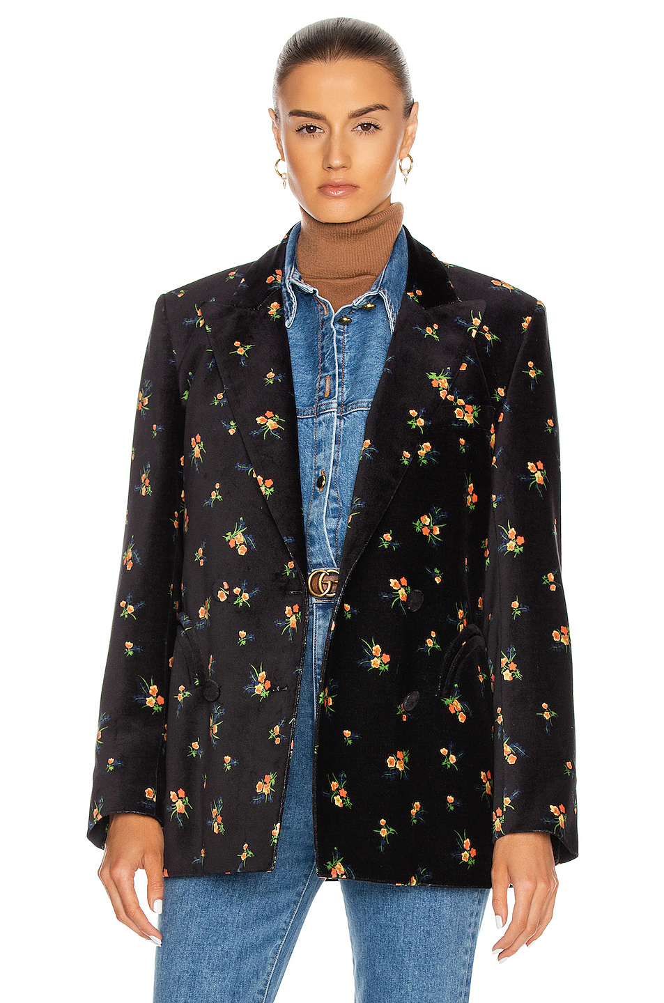 blaze milano tulip velvet everynight 西装 – black | fwrd