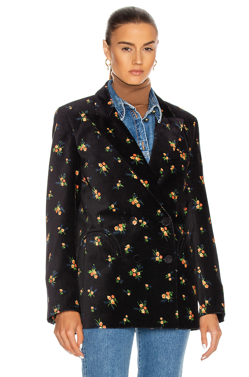 blaze milano tulip velvet everynight 西装 – black | fwrd