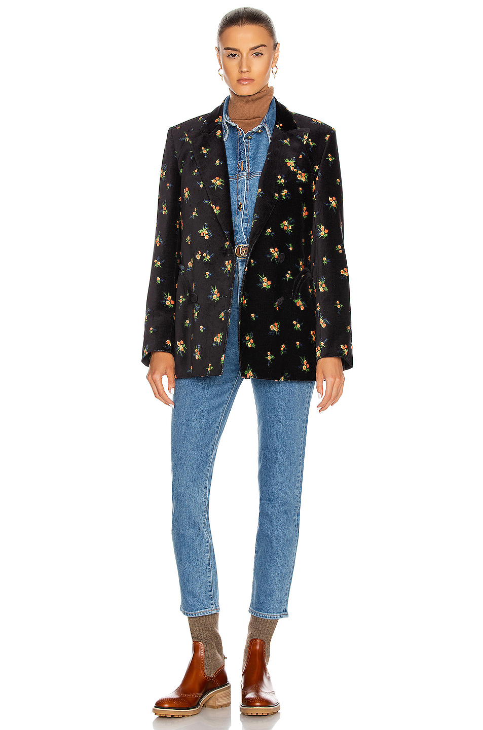 blaze milano tulip velvet everynight 西装 – black | fwrd