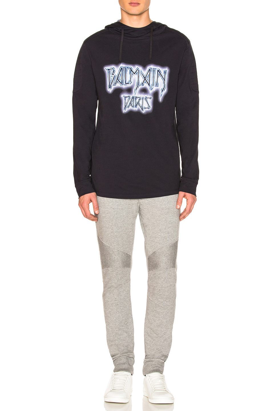 quilted hooded shirt