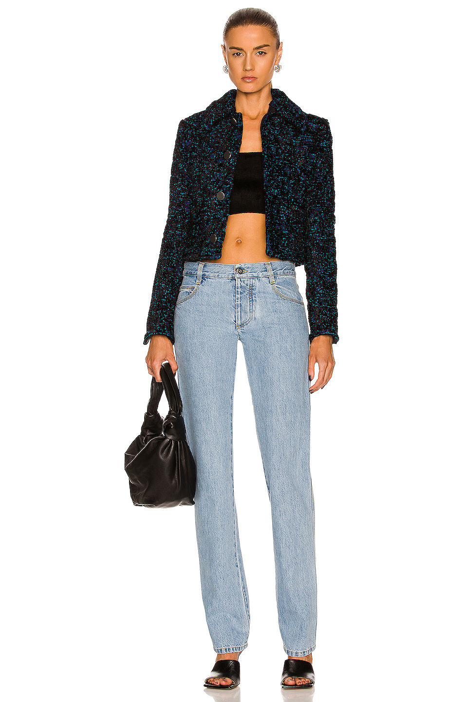 image 5 of bottega veneta light bleached 5 pocket trouser in