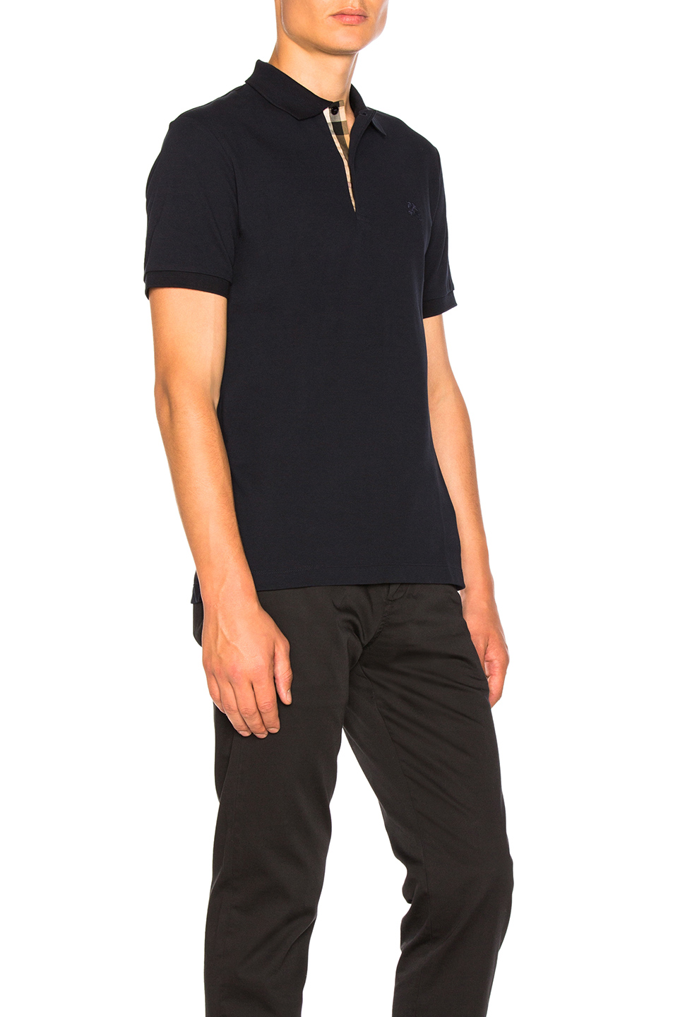 image 2 of burberry core polo in dark navy