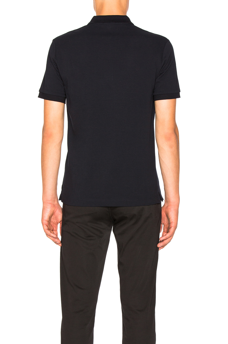 image 3 of burberry core polo in dark navy