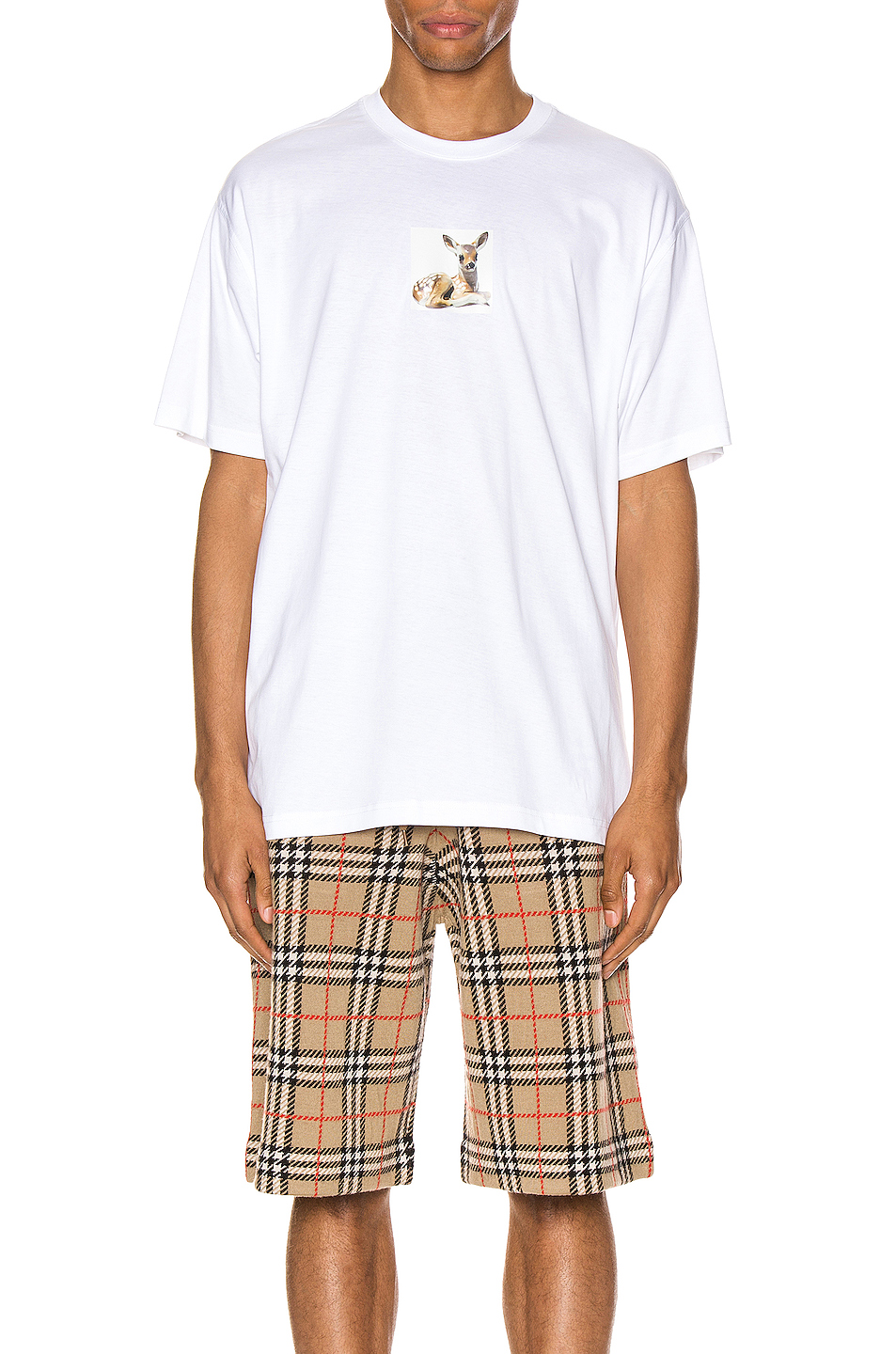 burberry 图案t恤 – 白色 | fwrd