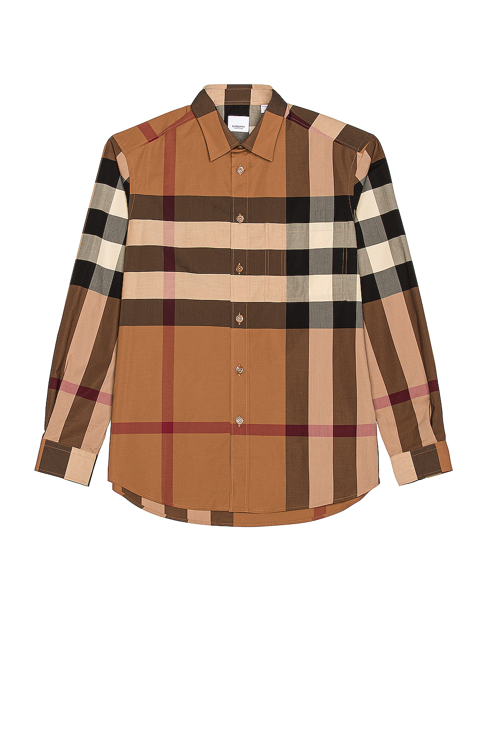 image 1 of burberry chabury check shirt in birch brown